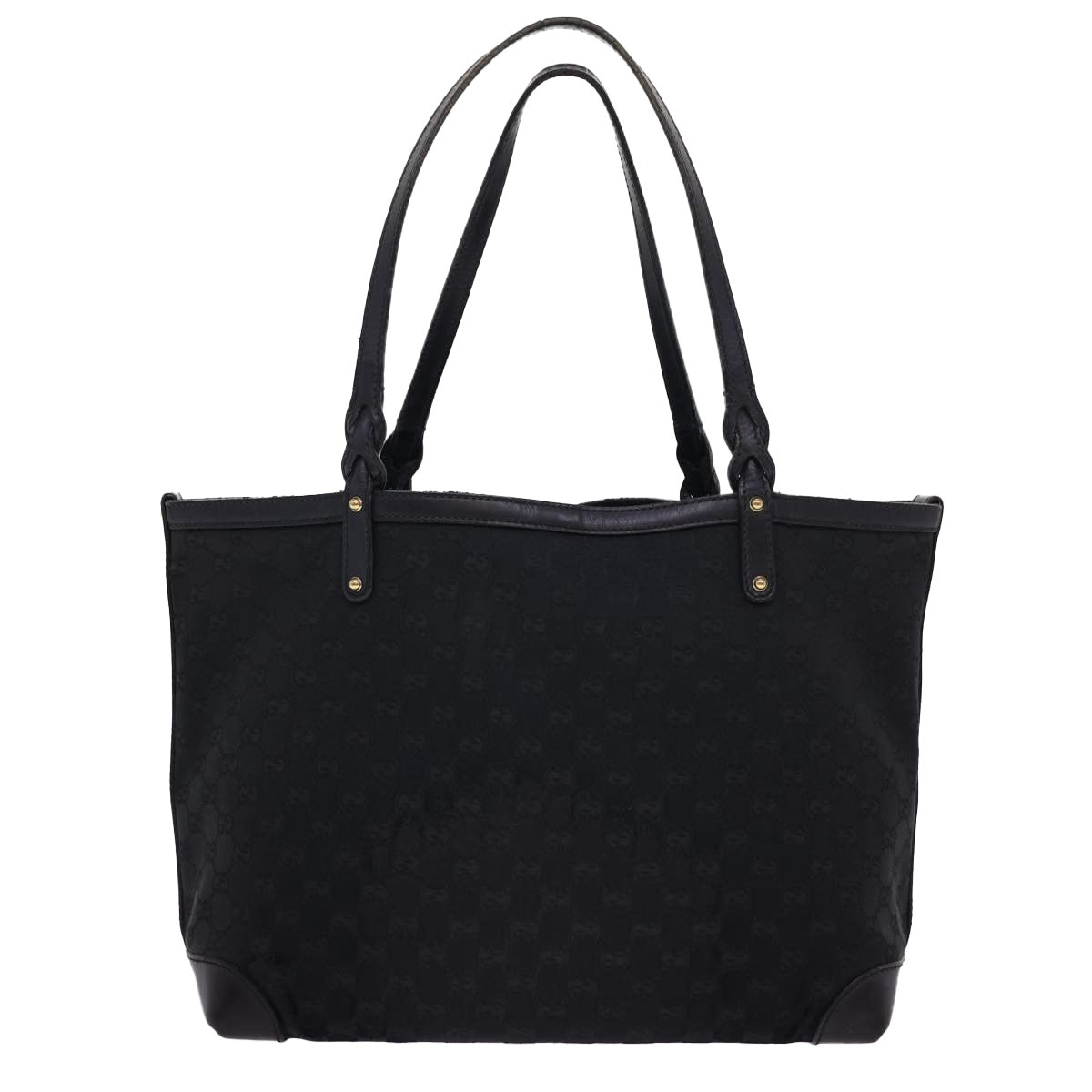 GUCCI GG Canvas Tote Bag Black 247209 Auth ki2823 - 0