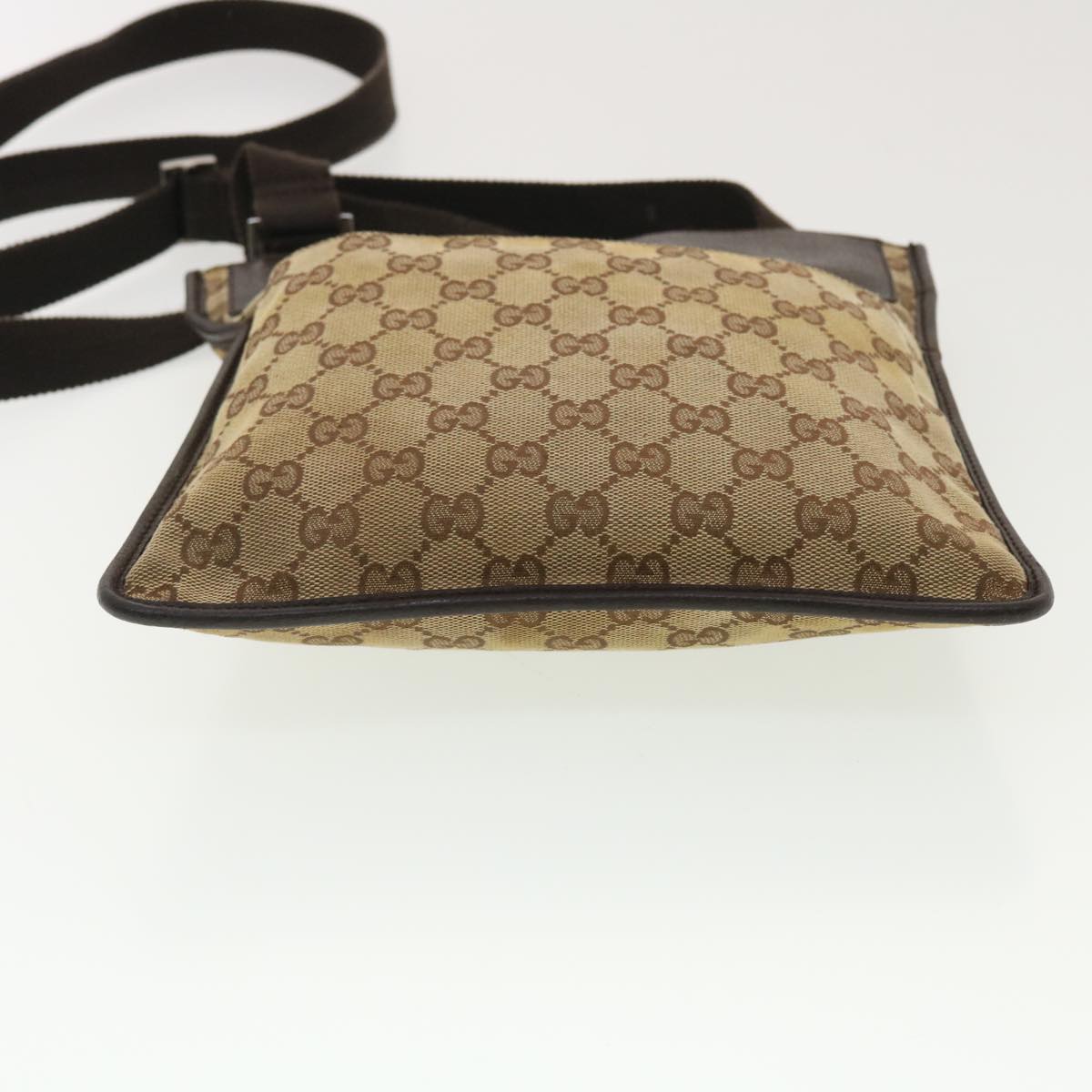 GUCCI GG Canvas Shoulder Bag Beige 27639 Auth ki2834