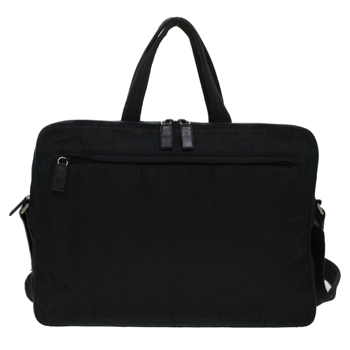 PRADA Business Bag Nylon 2way Black Auth ki2862 - 0