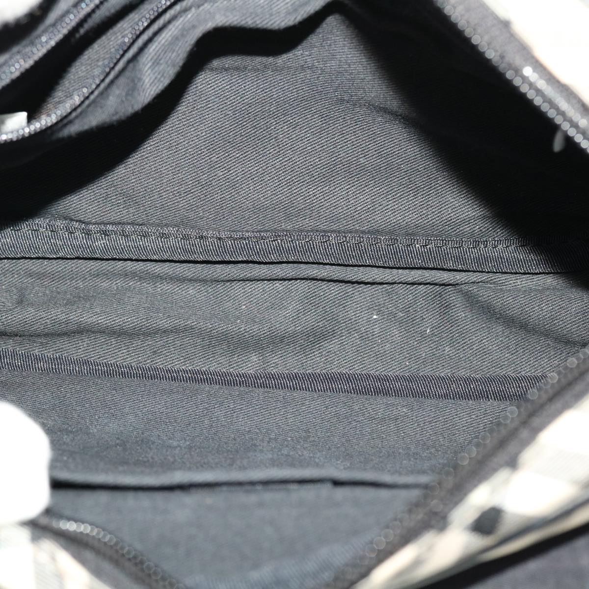 BURBERRY Nova Check Waist Bag Nylon Beige Black Auth ki2873