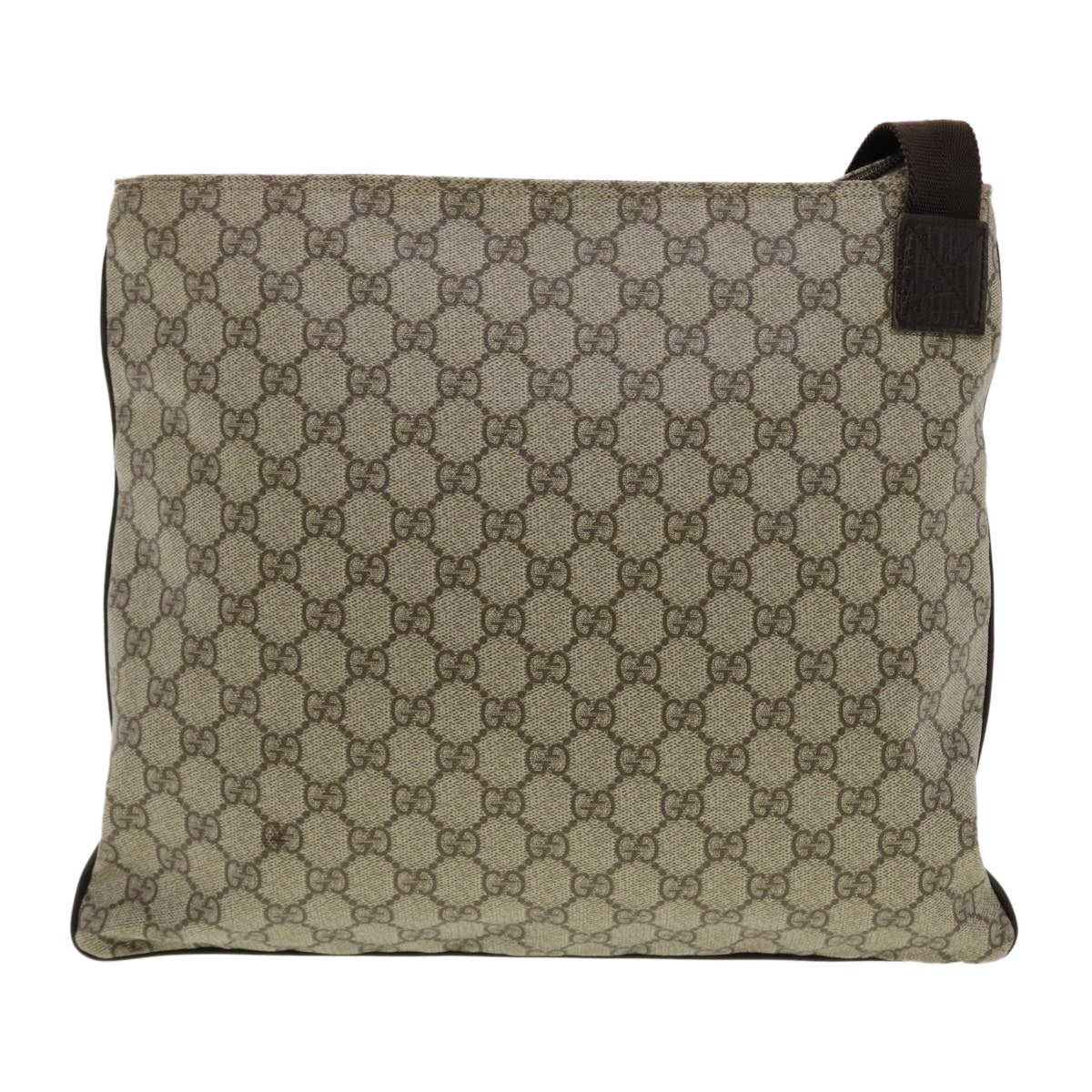 GUCCI GG Canvas Shoulder Bag PVC Leather Beige 141198 Auth ki2884 - 0