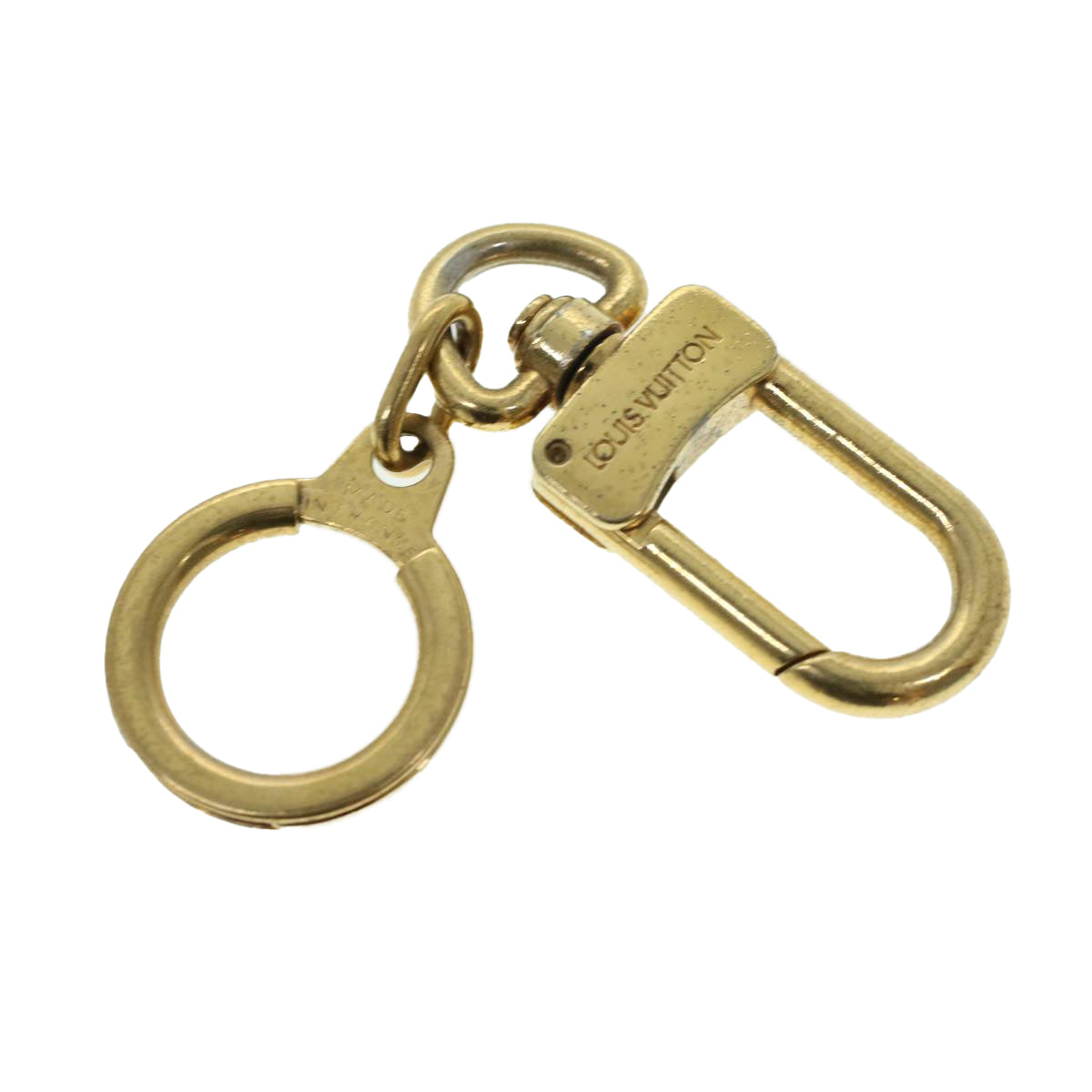 LOUIS VUITTON Anneau Cles Key Holder Metal Gold Tone LV Auth ki2888 - 0