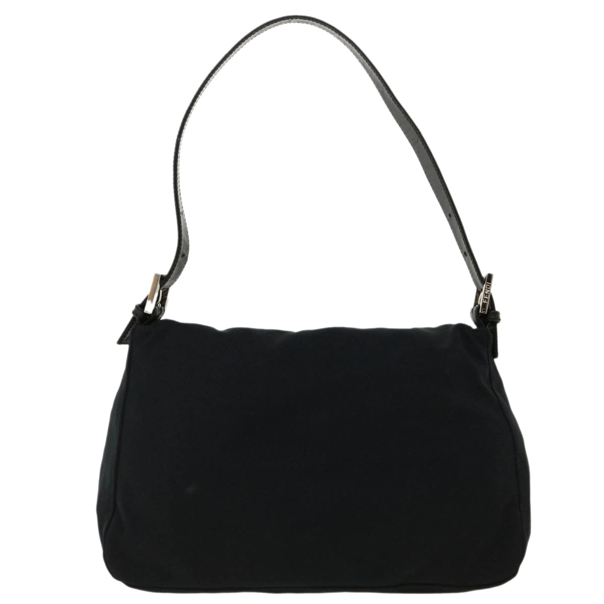 FENDI Mamma Baguette Shoulder Bag Nylon Black Auth ki2894 - 0