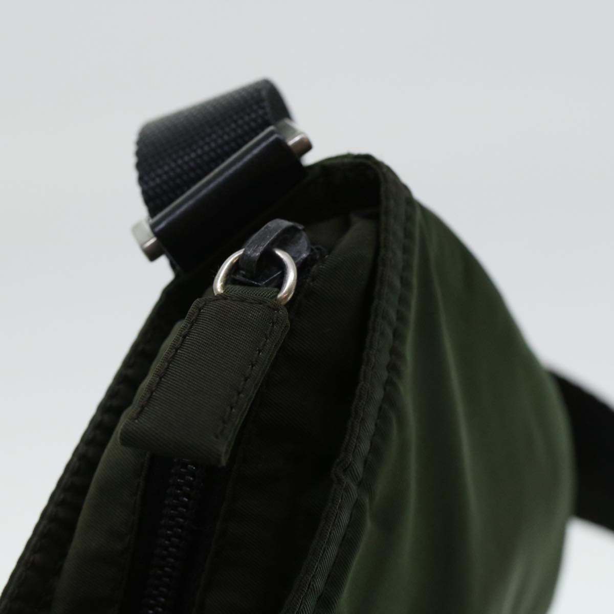 PRADA Shoulder Bag Nylon Khaki Auth ki2900