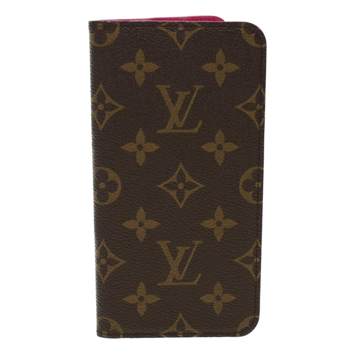 LOUIS VUITTON Monogram Folio iPhone 8 Plus Case M63401 LV Auth ki2908