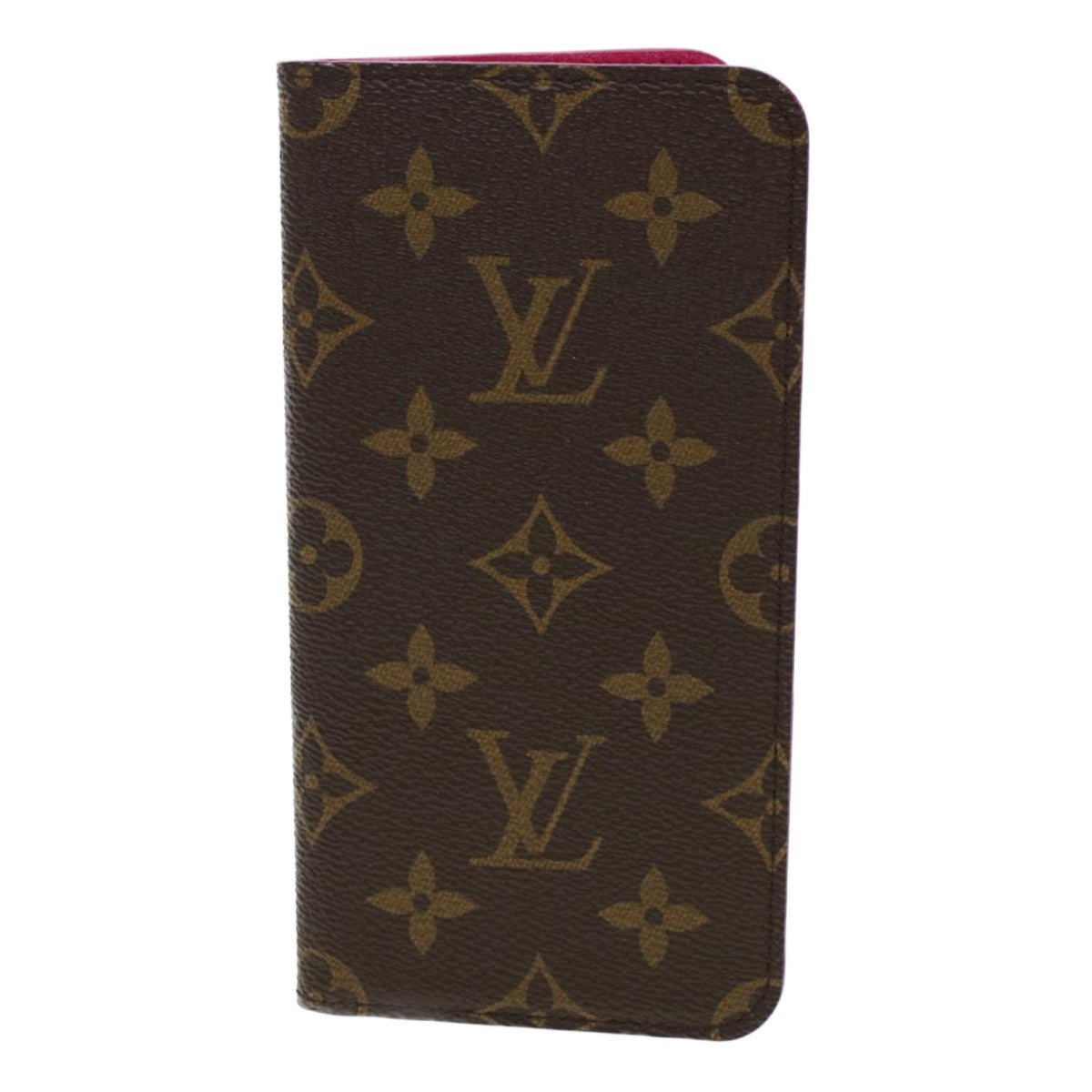 LOUIS VUITTON Monogram Folio iPhone 8 Plus Case M63401 LV Auth ki2908