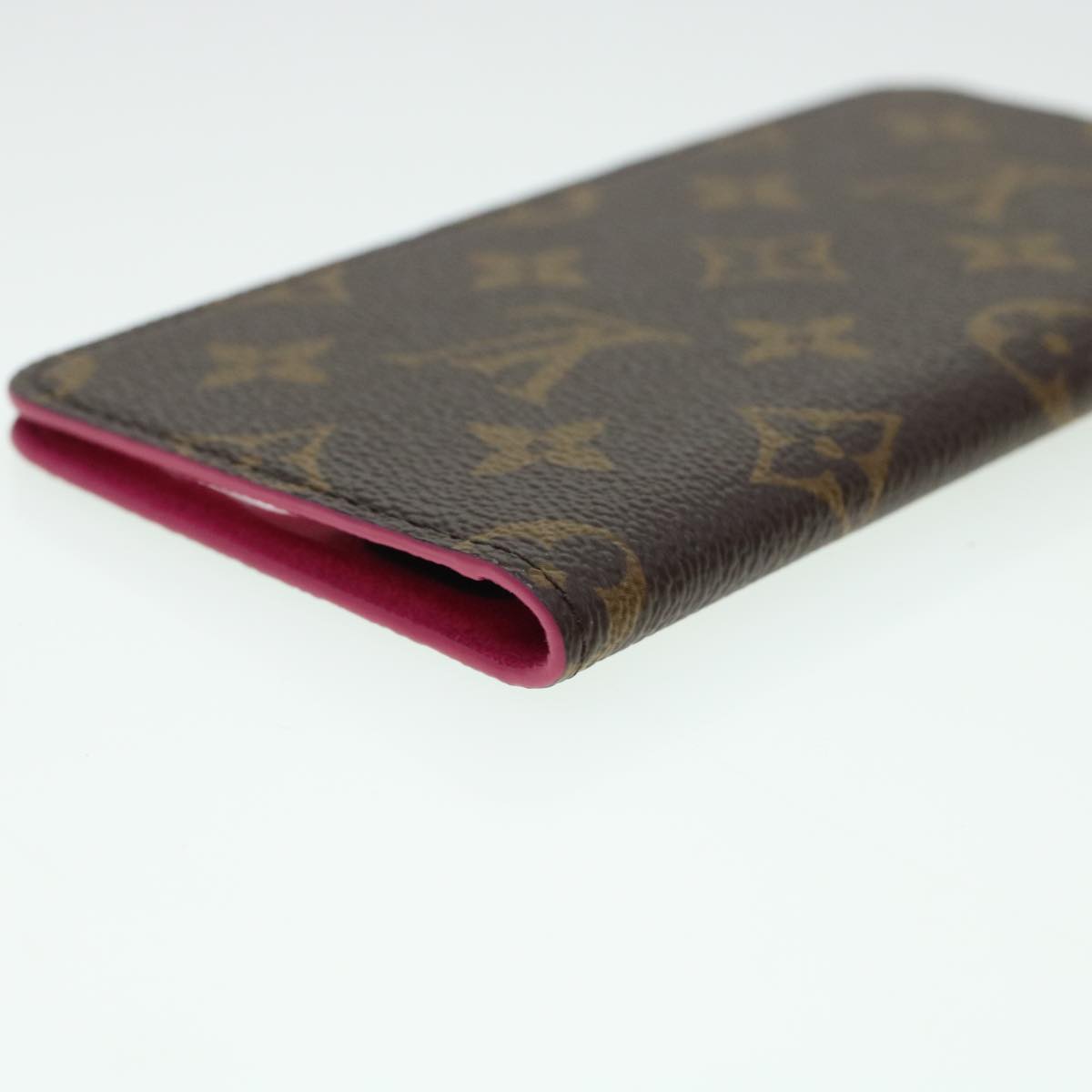 LOUIS VUITTON Monogram Folio iPhone 8 Plus Case M63401 LV Auth ki2908