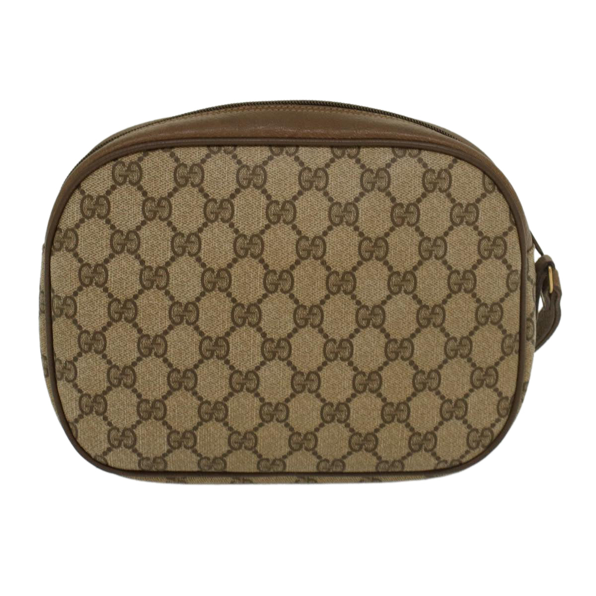 GUCCI GG Canvas Web Sherry Line Clutch Bag Beige Red Green 8901034 Auth ki2937