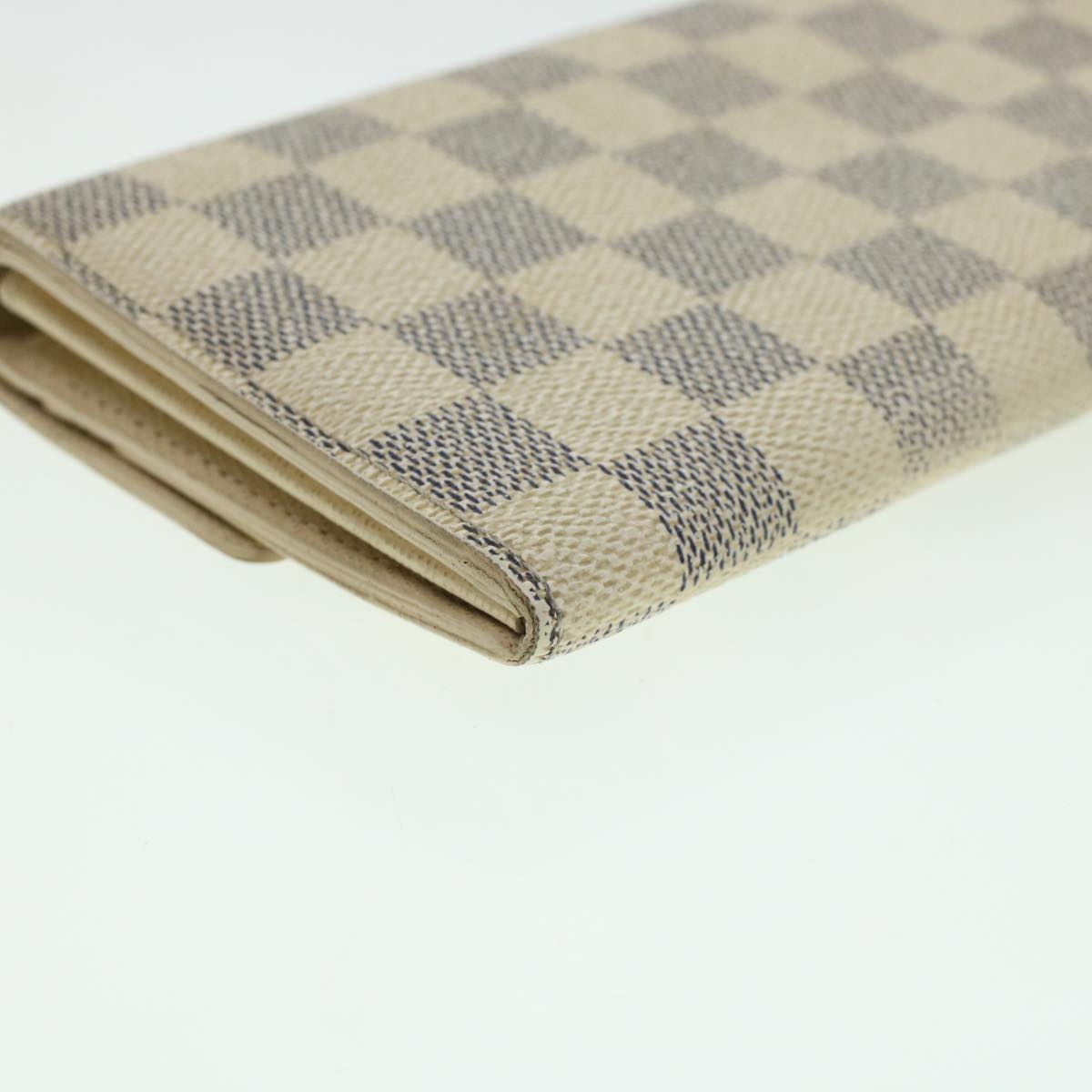 LOUIS VUITTON Damier Azur Portefeuille Sarah Long Wallet N63208 LV Auth ki2985