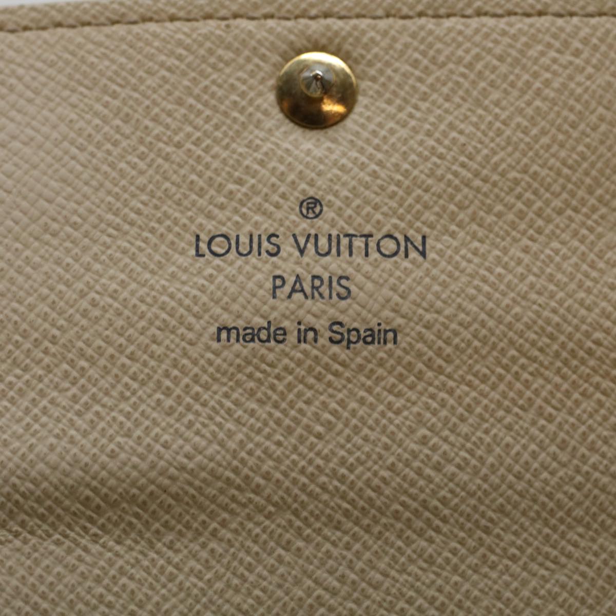 LOUIS VUITTON Damier Azur Portefeuille Sarah Long Wallet N63208 LV Auth ki2985