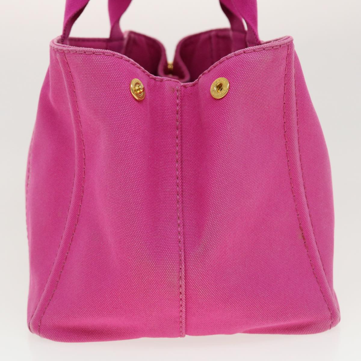 PRADA Canapa Hand Bag Canvas 2way Pink Auth ki2993