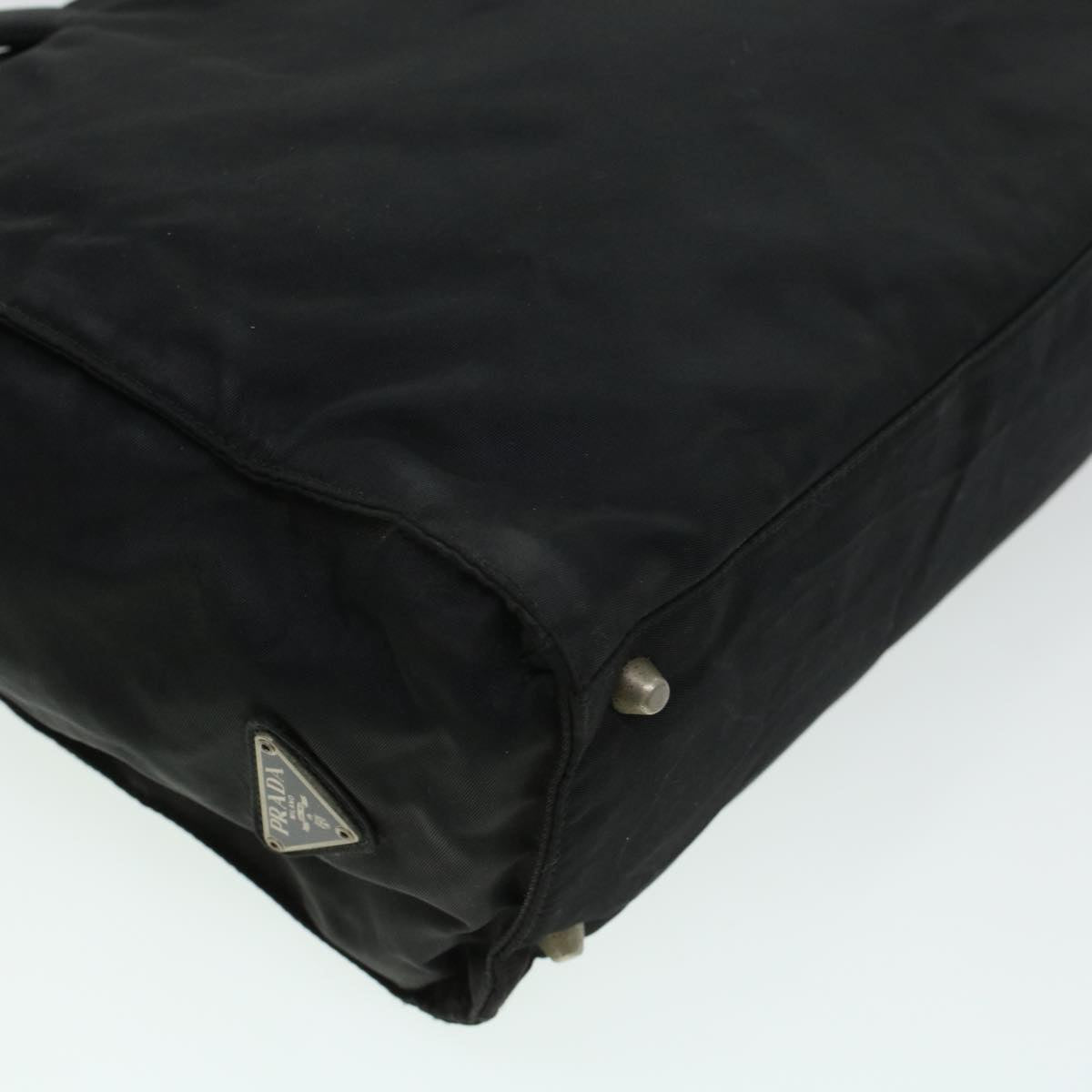 PRADA Tote Bag Nylon Black Auth ki3022