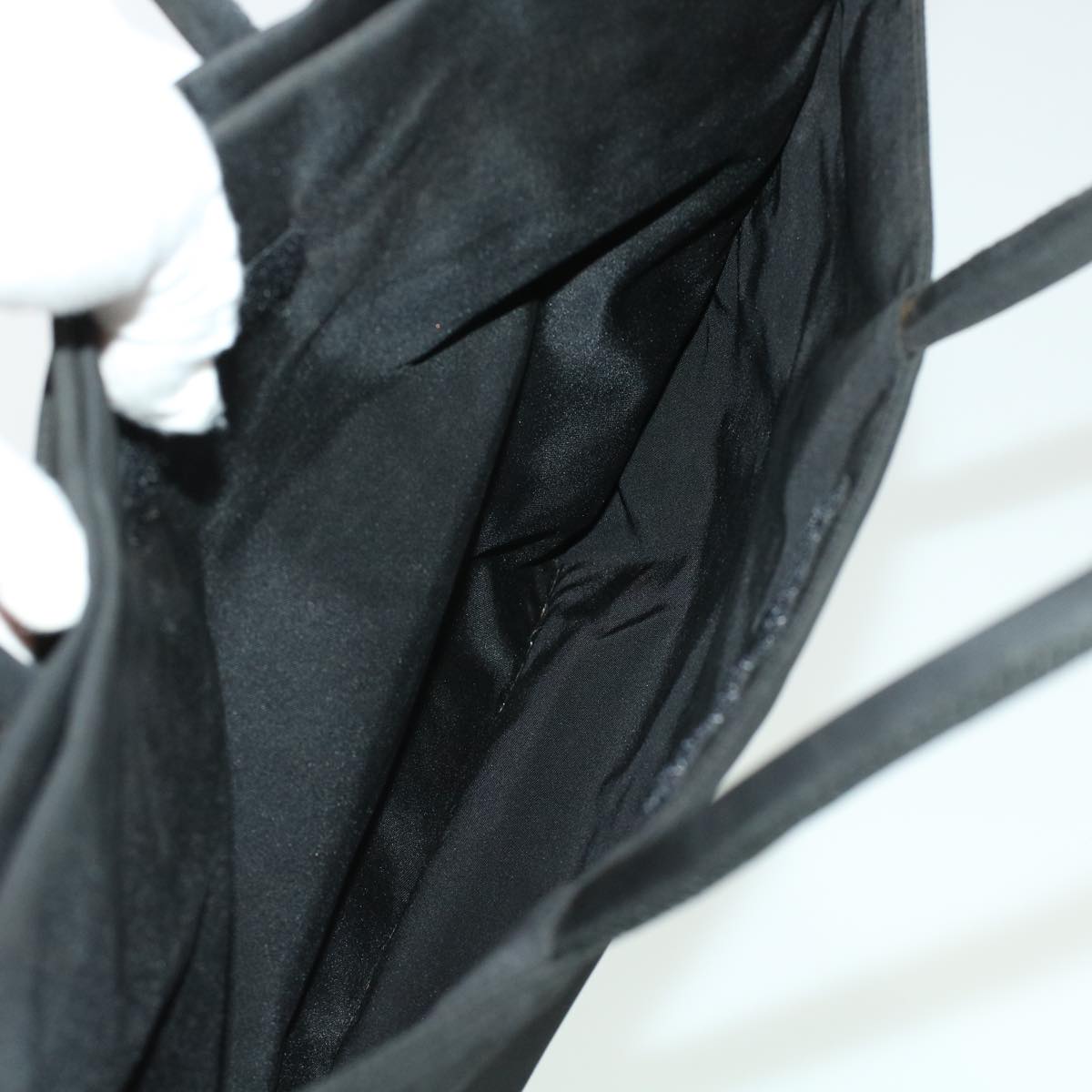 PRADA Tote Bag Nylon Black Auth ki3022