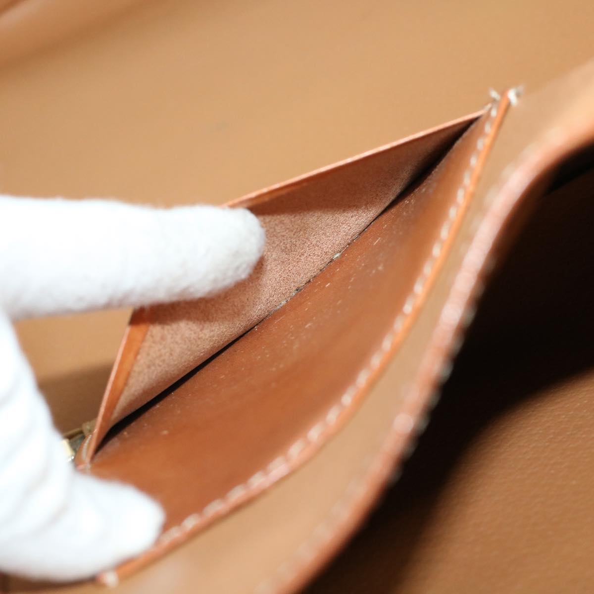 CELINE Macadam Canvas Briefcase PVC Leather 2way Brown Auth ki3039