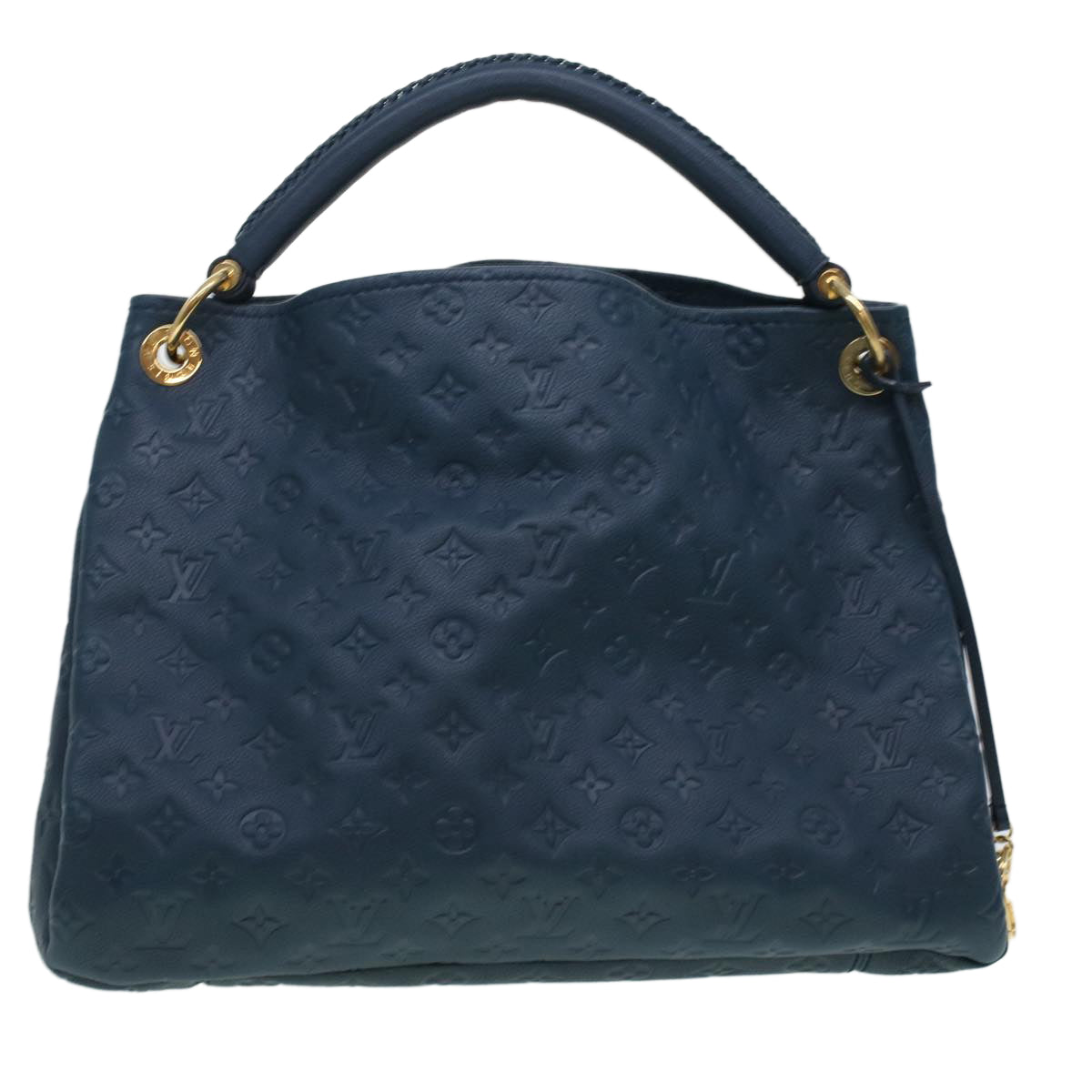 LOUIS VUITTON Monogram Empreinte Artsy MM Shoulder Bag Navy M93450 Auth ki3041