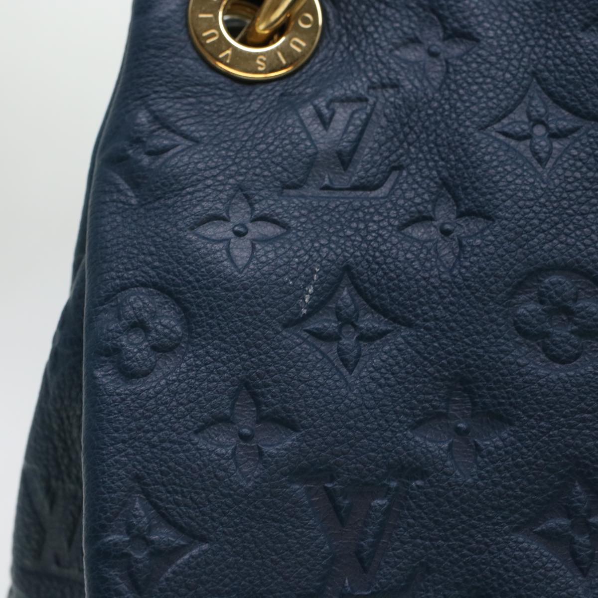 LOUIS VUITTON Monogram Empreinte Artsy MM Shoulder Bag Navy M93450 Auth ki3041