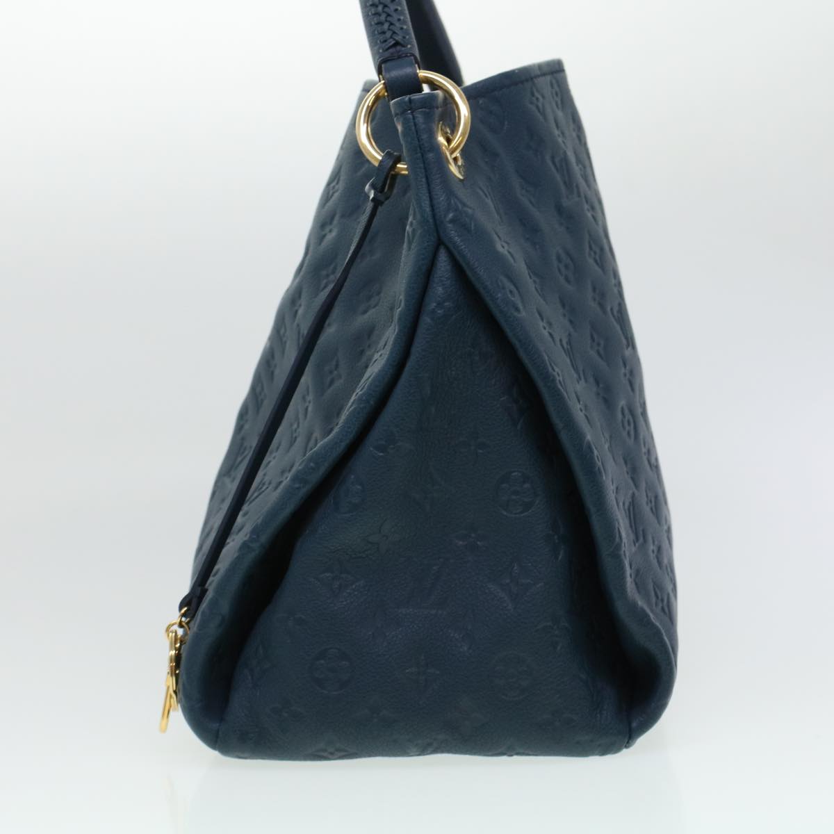 LOUIS VUITTON Monogram Empreinte Artsy MM Shoulder Bag Navy M93450 Auth ki3041