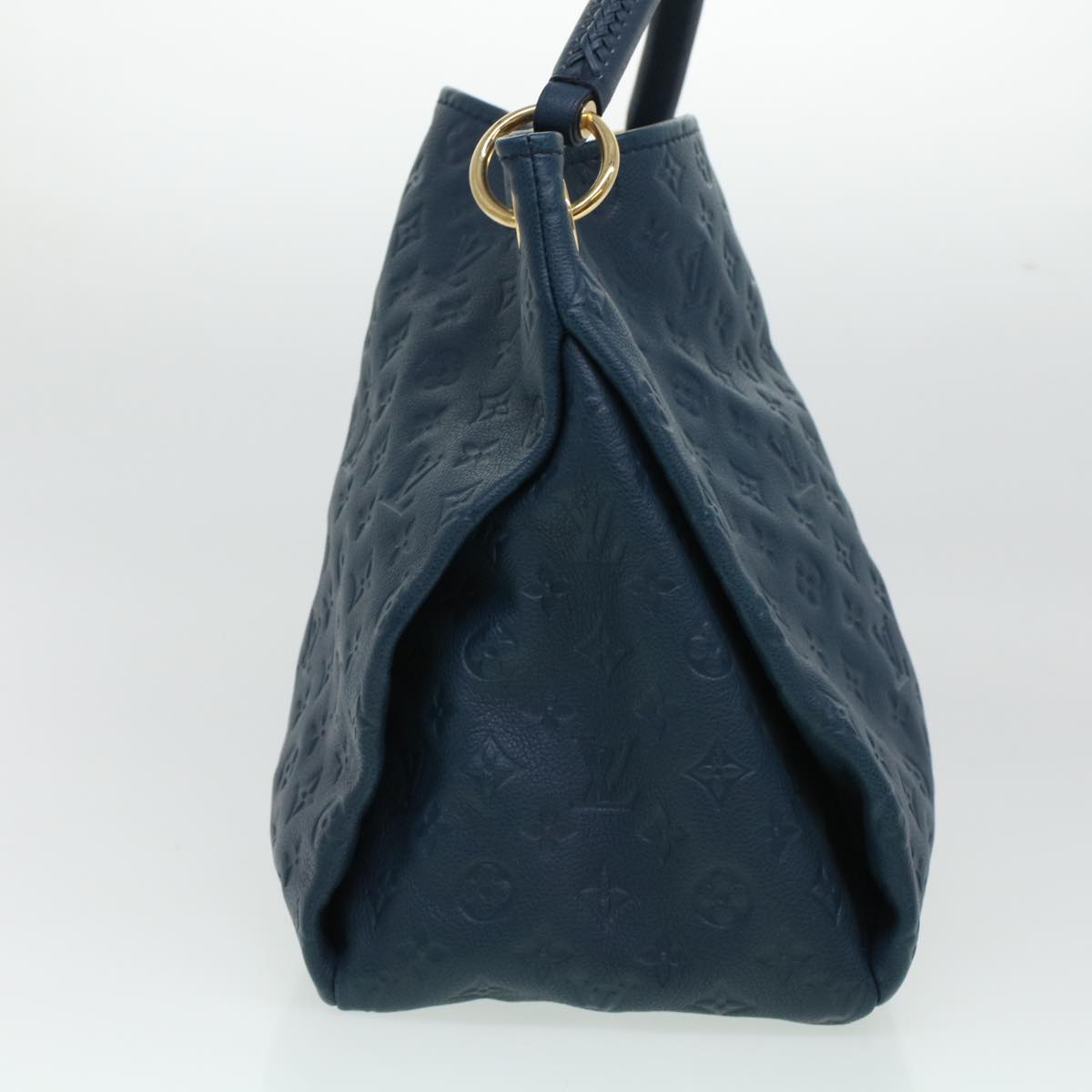 LOUIS VUITTON Monogram Empreinte Artsy MM Shoulder Bag Navy M93450 Auth ki3041