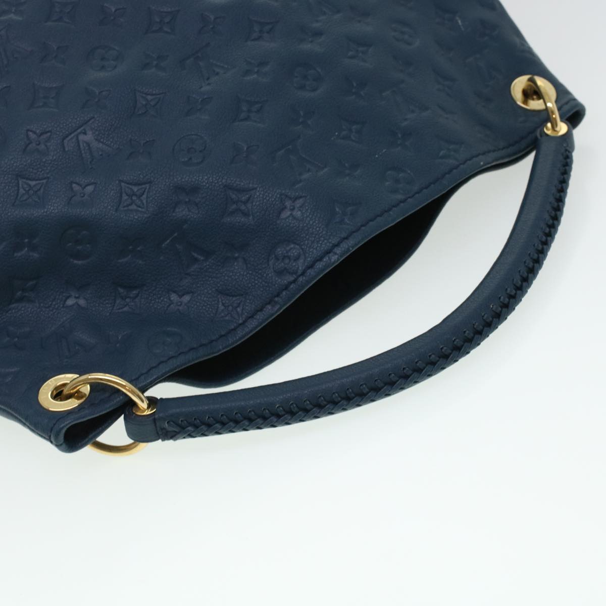 LOUIS VUITTON Monogram Empreinte Artsy MM Shoulder Bag Navy M93450 Auth ki3041