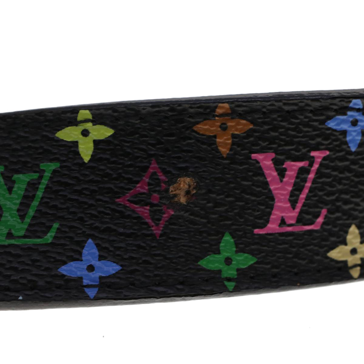 LOUIS VUITTON Monogram Multicolor Ceinture Care Belt Black M9271W LV Auth ki3126