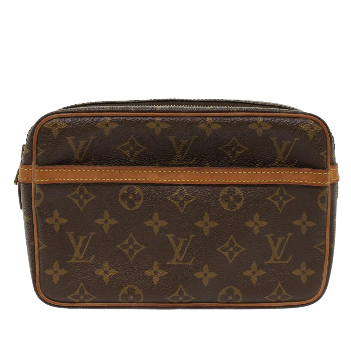 LOUIS VUITTON Monogram Compiegne 23 Clutch Bag M51847 LV Auth ki3161