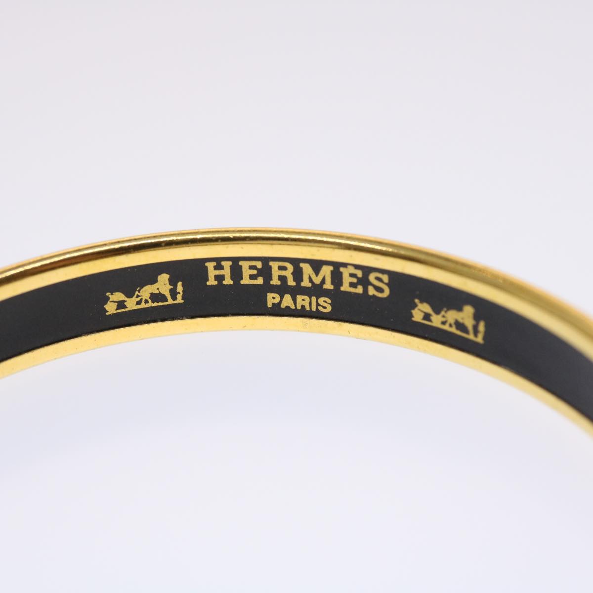 HERMES Emaille Anchor Bracelet Red Auth ki3174