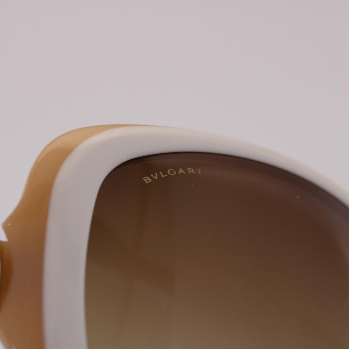 BVLGARI Sunglasses Plastic White Auth ki3176