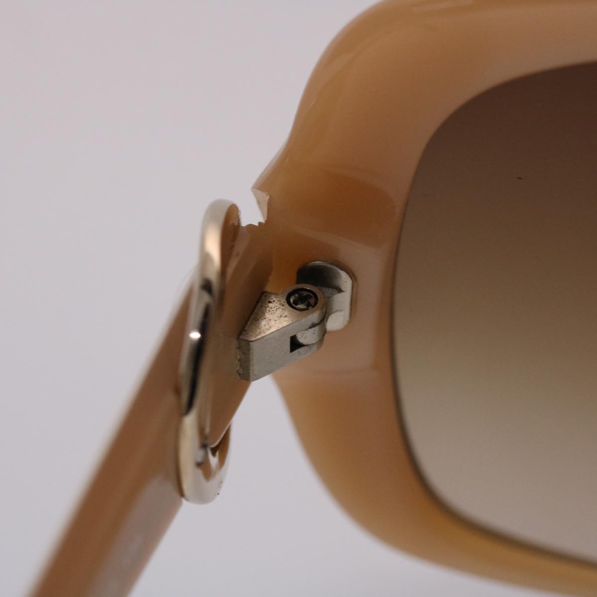 BVLGARI Sunglasses Plastic White Auth ki3176