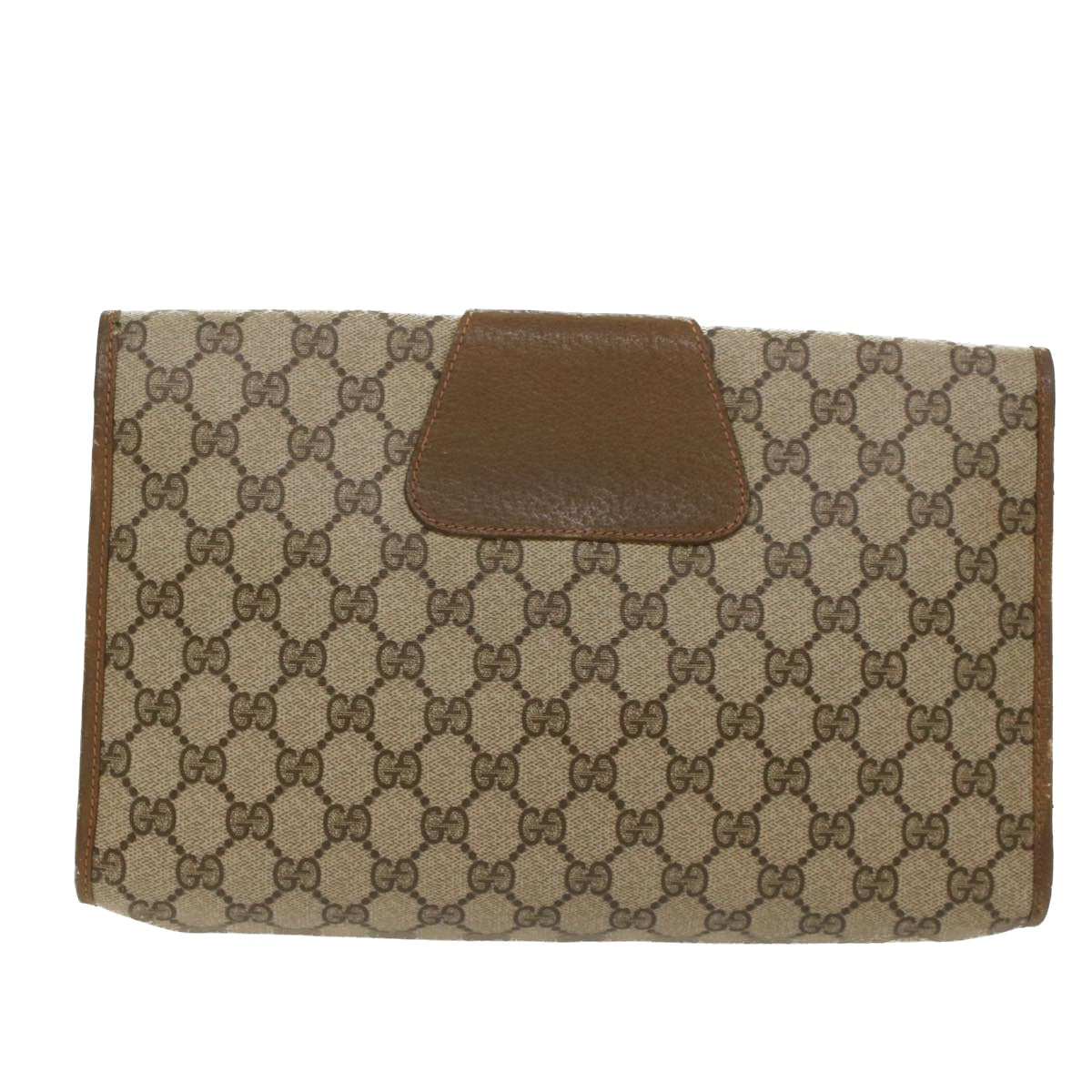 GUCCI GG Canvas Web Sherry Line Clutch Bag Beige Red Green 89.01.031 Auth ki3202 - 0