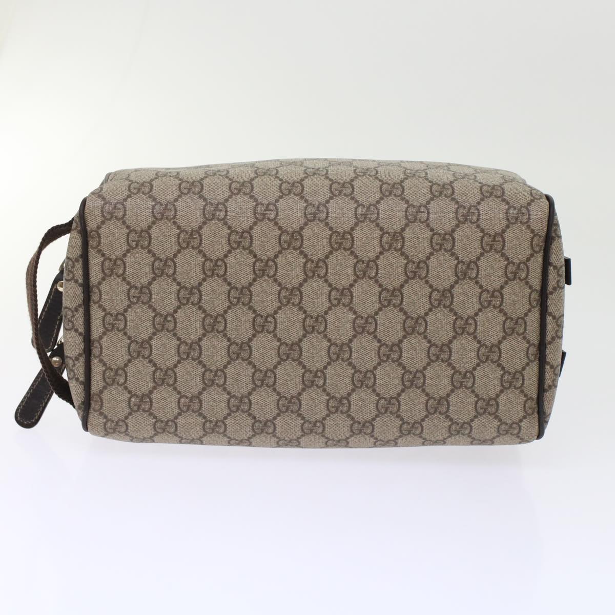 GUCCI GG Canvas Clutch Bag PVC Leather Beige 211125 Auth ki3227