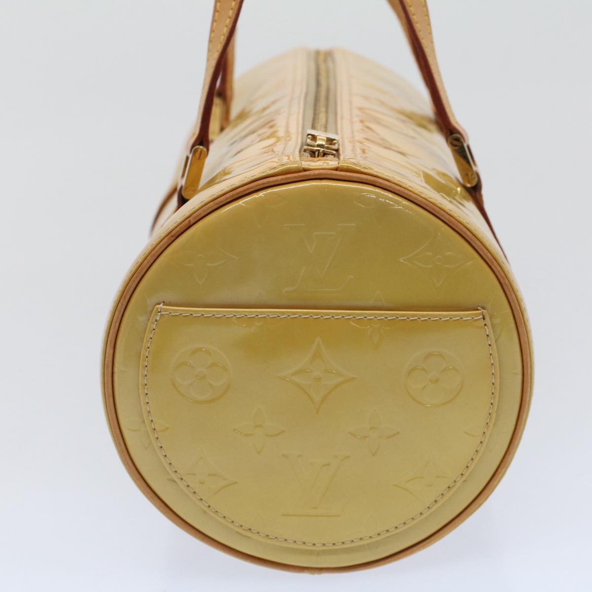 LOUIS VUITTON Monogram Vernis Bedford Hand Bag Beige M91006 LV Auth ki3316