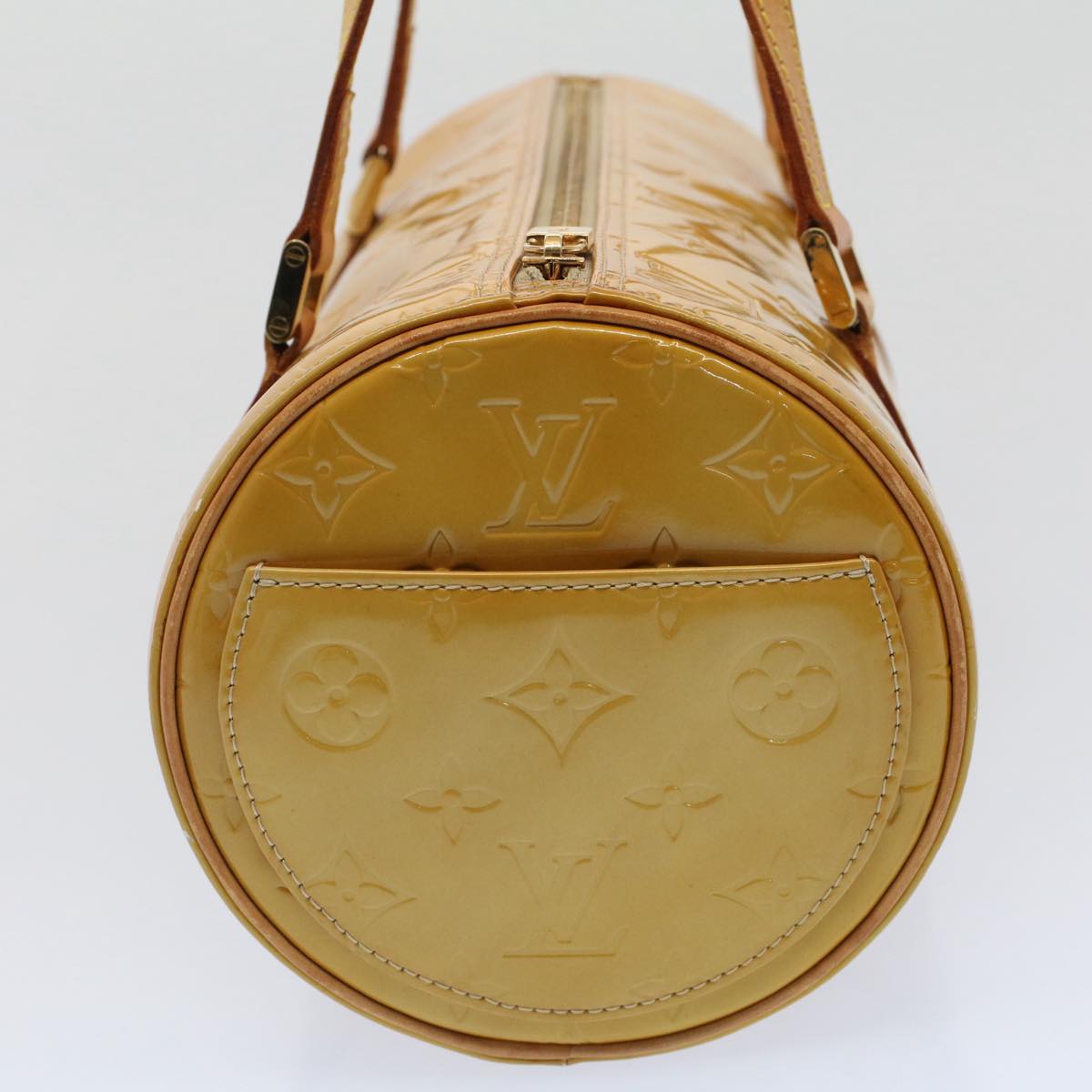 LOUIS VUITTON Monogram Vernis Bedford Hand Bag Beige M91006 LV Auth ki3317