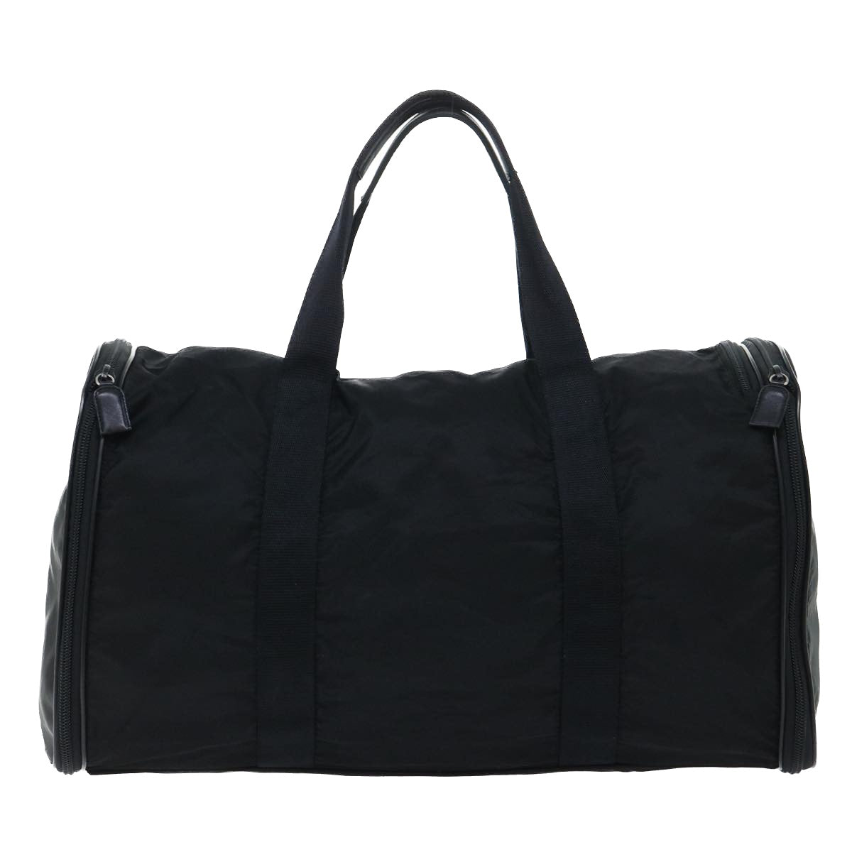 PRADA Boston Bag Nylon Black Auth ki3372