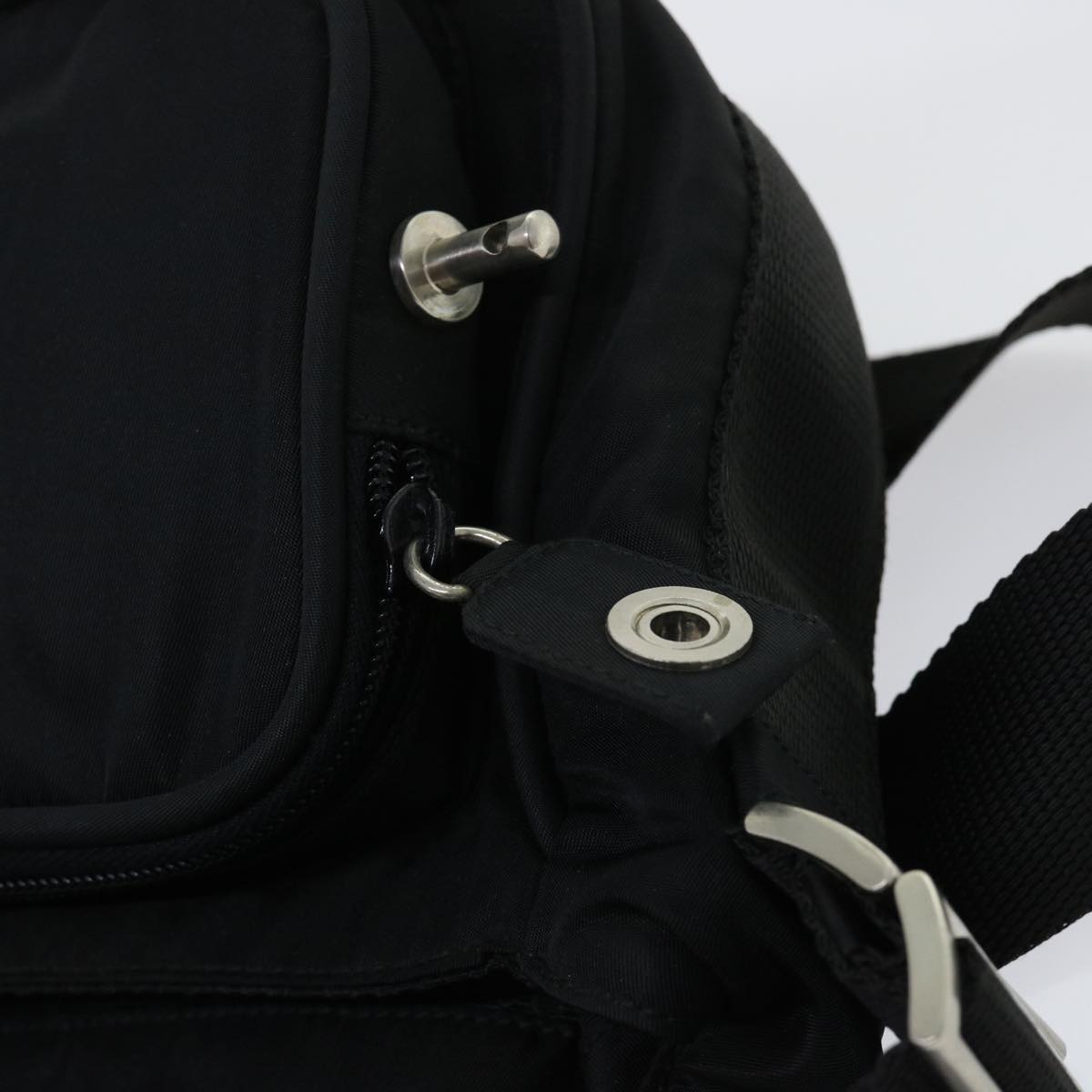 PRADA Shoulder Bag Nylon Black Auth ki3395