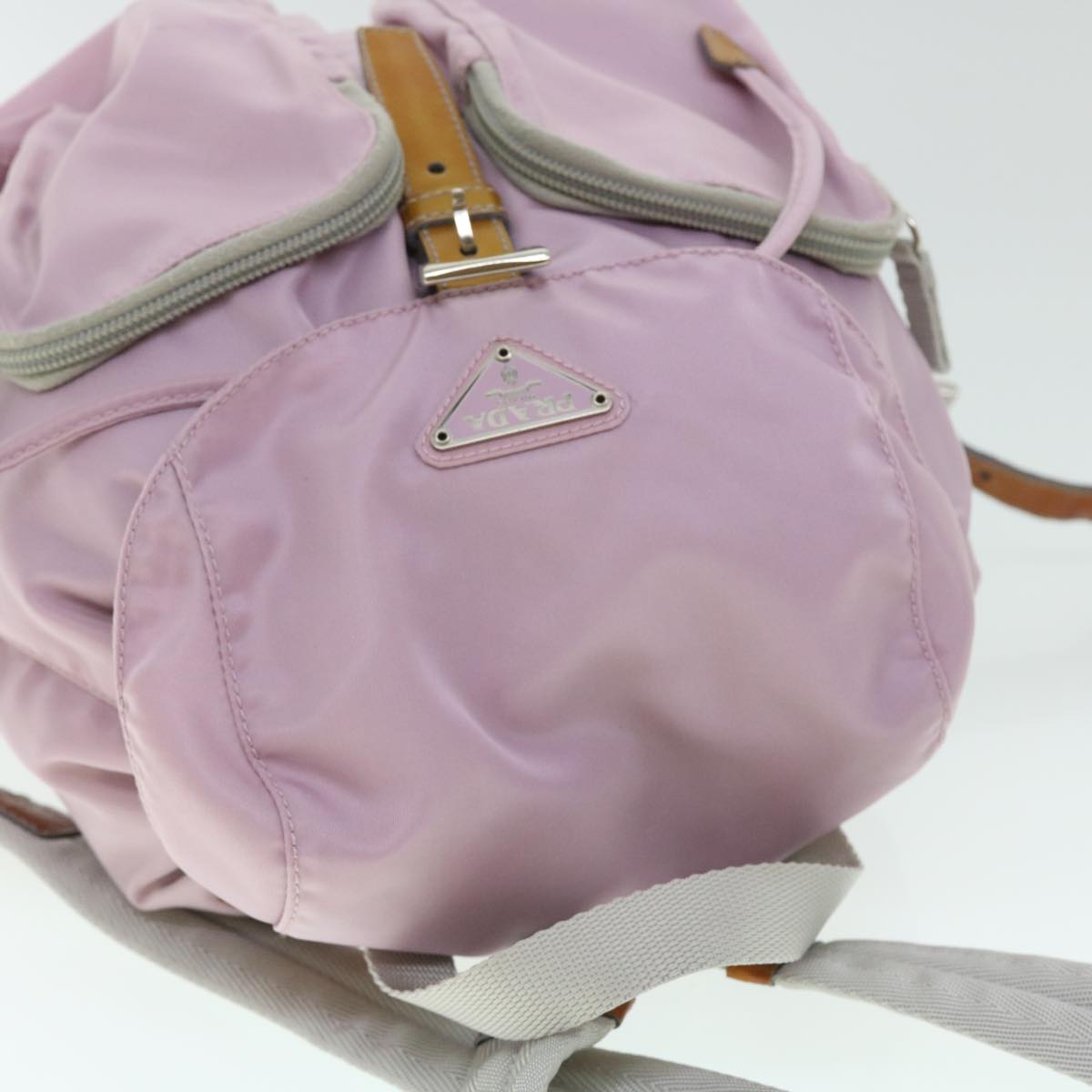 PRADA Backpack Nylon Pink Auth ki3411