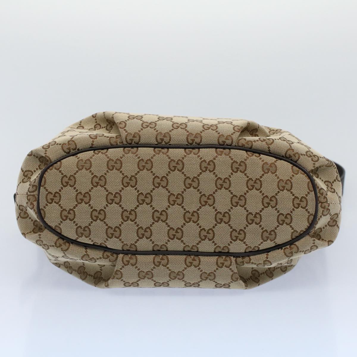 GUCCI GG Canvas Shoulder Bag Beige 388930 Auth ki3436