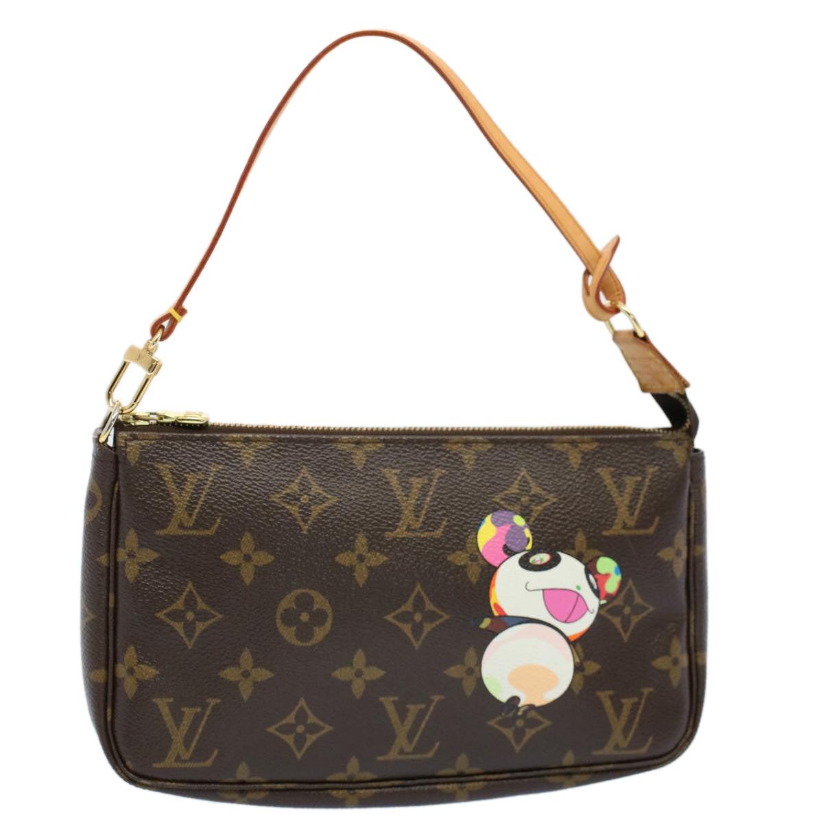 LOUIS VUITTON Monogram Panda Pochette Accessoires Pouch M51981 LV Auth ki3438