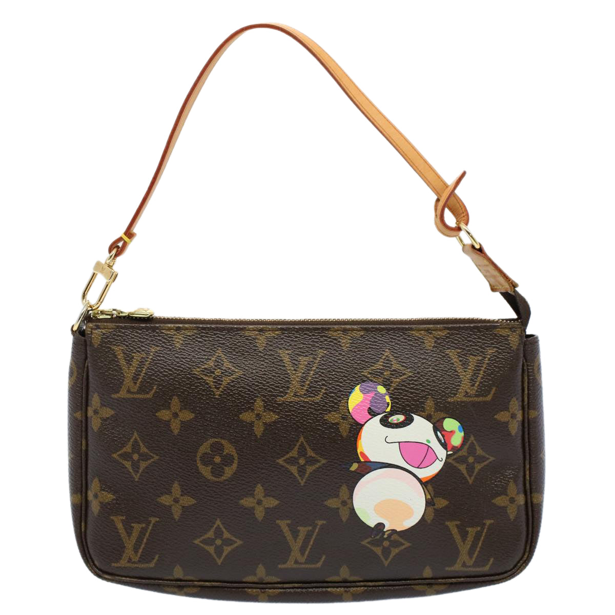 LOUIS VUITTON Monogram Panda Pochette Accessoires Pouch M51981 LV Auth ki3438