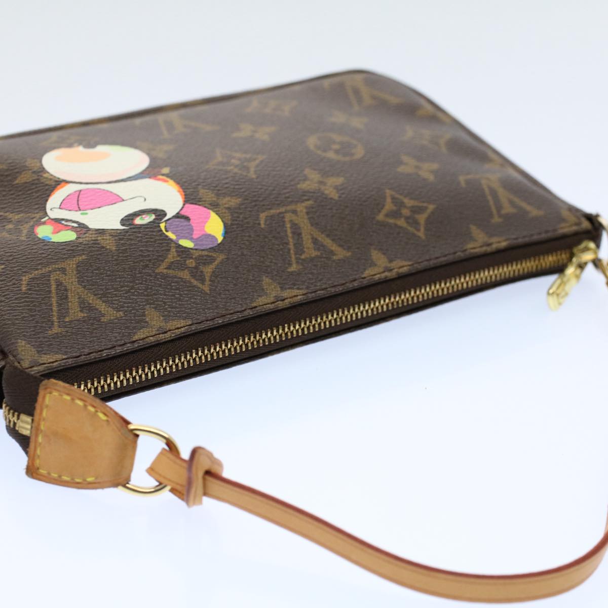 LOUIS VUITTON Monogram Panda Pochette Accessoires Pouch M51981 LV Auth ki3438