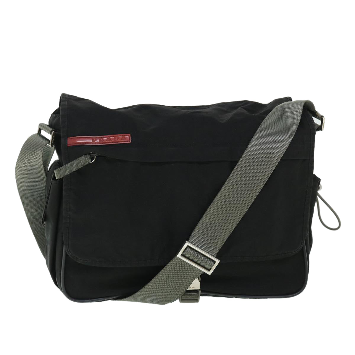 PRADA Shoulder Bag Nylon Black Auth ki3442