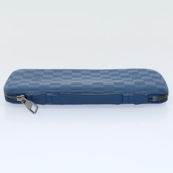 LOUIS VUITTON Damier Infini  Organizer Atholl Clutch Bag Blue M30653 Auth ki3459