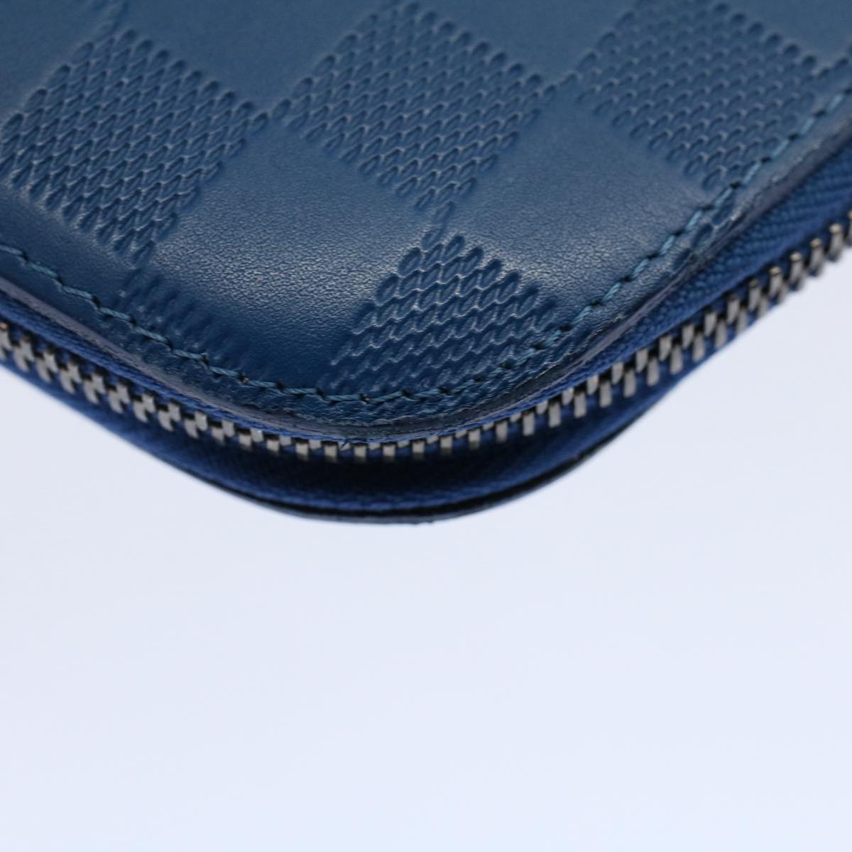 LOUIS VUITTON Damier Infini  Organizer Atholl Clutch Bag Blue M30653 Auth ki3459