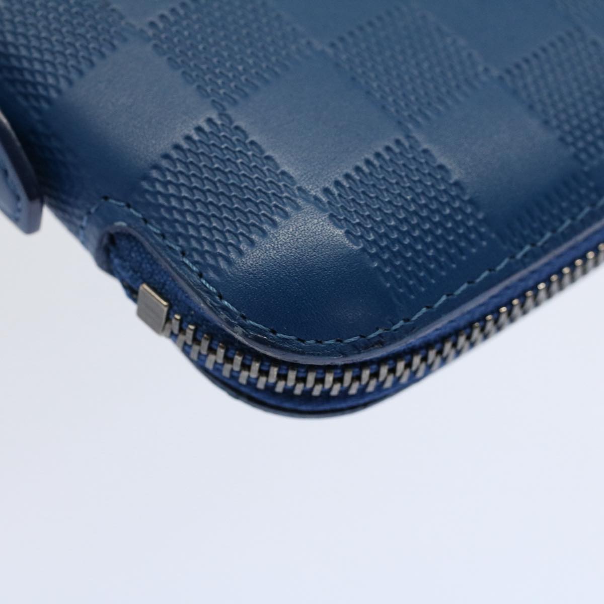 LOUIS VUITTON Damier Infini  Organizer Atholl Clutch Bag Blue M30653 Auth ki3459