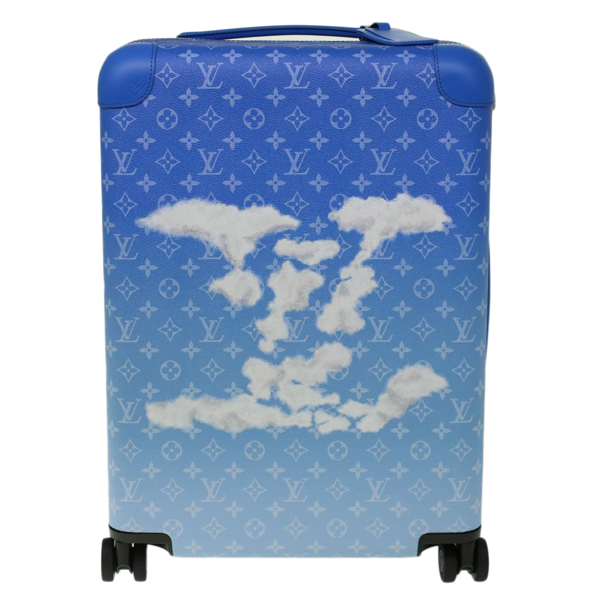 LOUIS VUITTON Monogram Clouds Horizon 55 Suitcase Blue M20411 LV Auth ki3461A