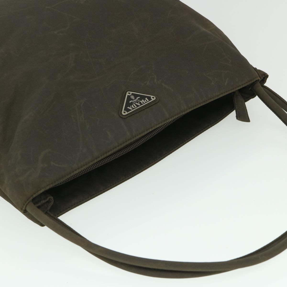 PRADA Tote Bag Nylon Brown Auth ki3483