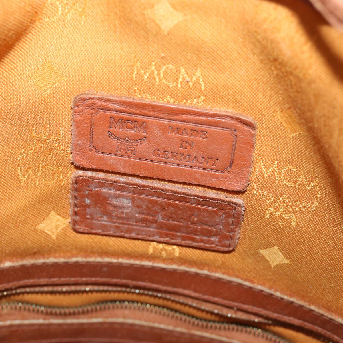 MCM Vicetos Logogram Shoulder Bag PVC Leather Brown Auth ki3487