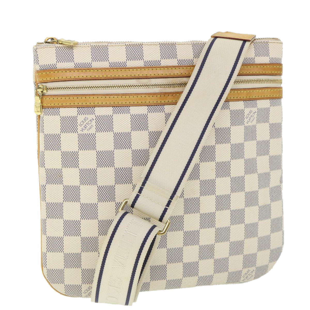 LOUIS VUITTON Damier Azur Pochette Bosphore Shoulder Bag N51112 LV Auth ki3516