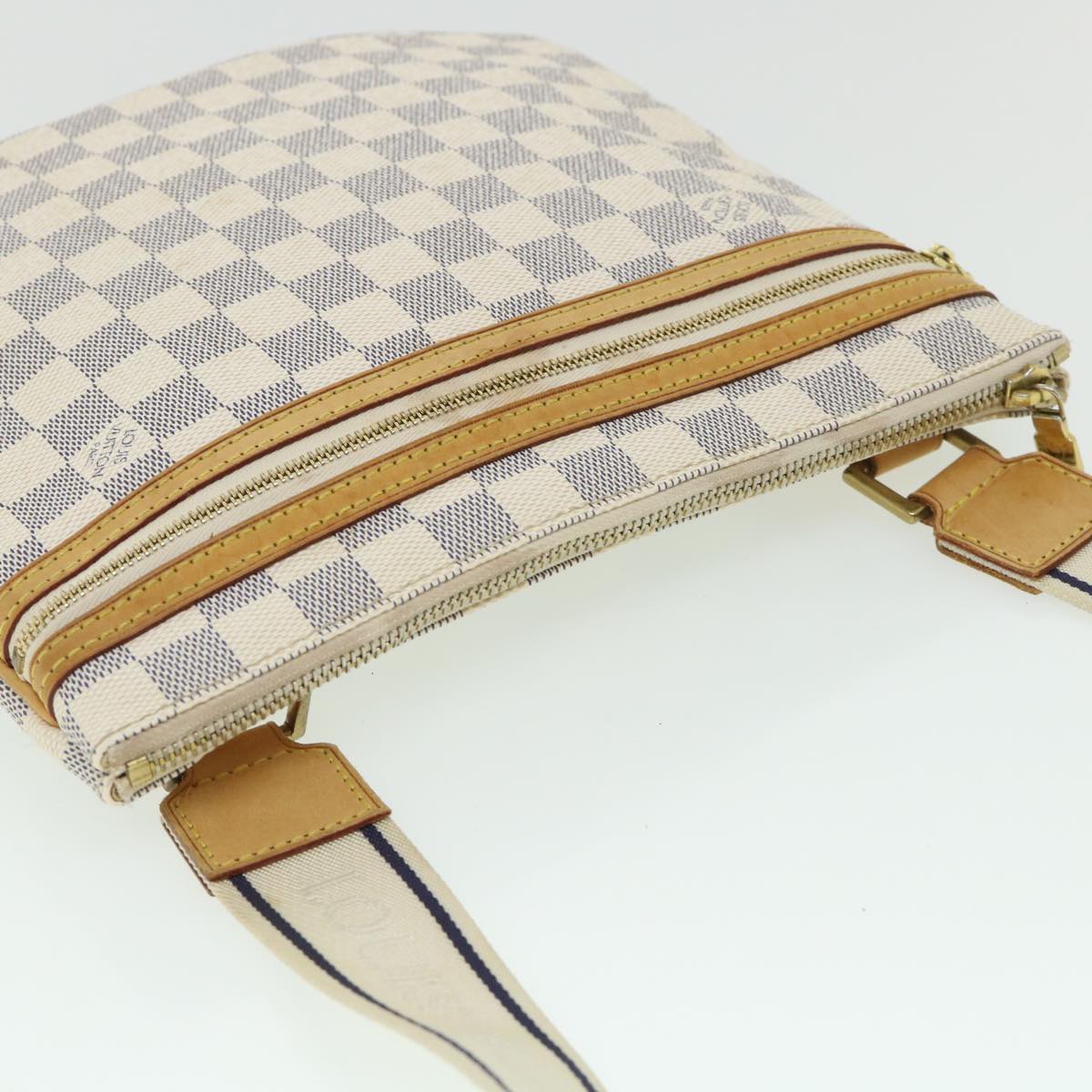 LOUIS VUITTON Damier Azur Pochette Bosphore Shoulder Bag N51112 LV Auth ki3516