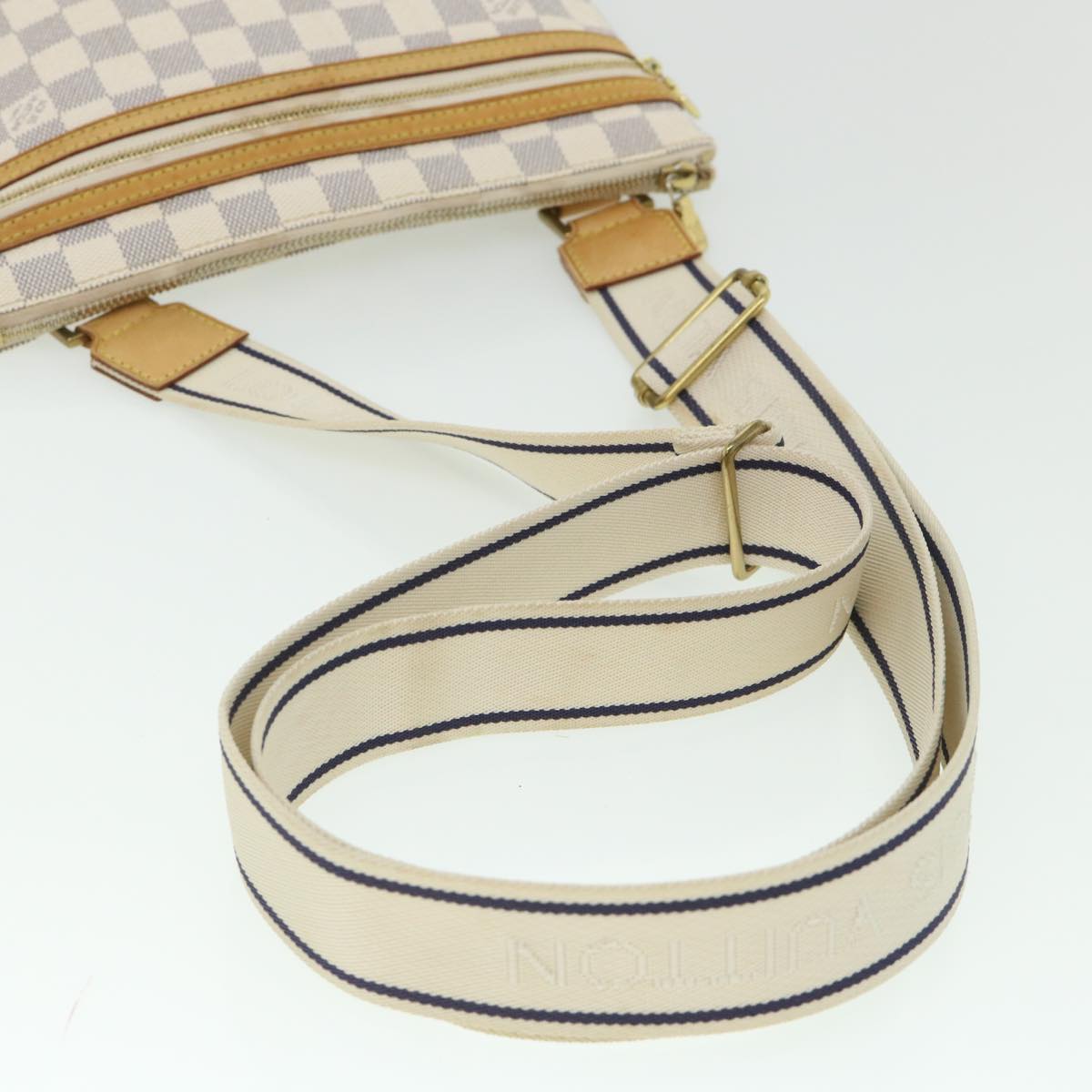 LOUIS VUITTON Damier Azur Pochette Bosphore Shoulder Bag N51112 LV Auth ki3516