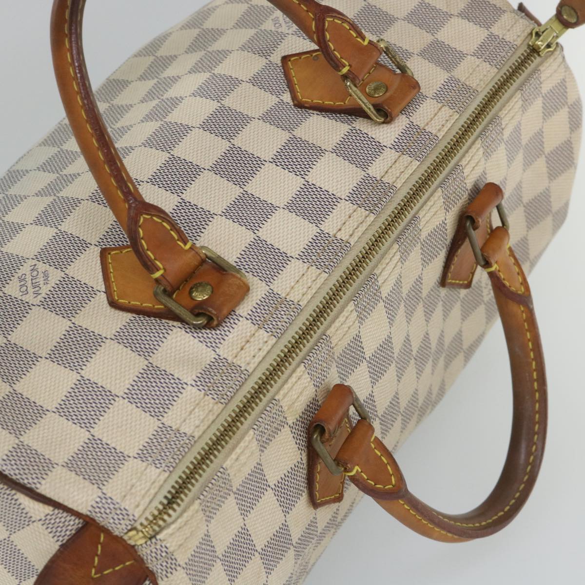 LOUIS VUITTON Damier Azur Speedy 30 Hand Bag N41533 LV Auth ki3543